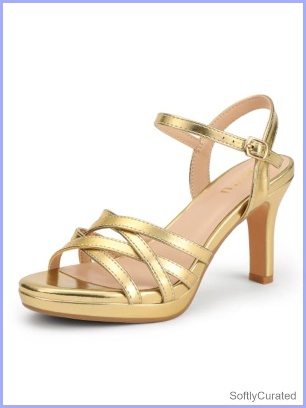 Women's Strappy Platform High Heeled Sandals Open Toe Round Toe Buckle